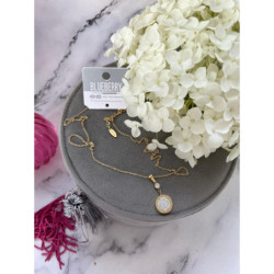 166 Złoty łańcuszek celebrytka BLUEBERRY stal 316