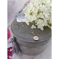 166 Złoty łańcuszek celebrytka BLUEBERRY stal 316