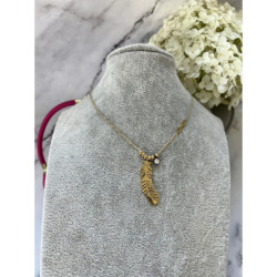 1102 Złoty łańcuszek celebrytka BLUEBERRY stal 316