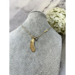 1102 Złoty łańcuszek celebrytka BLUEBERRY stal 316