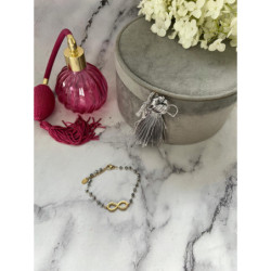 740 Bransoletka różaniec ZNAK KORALIKI STAL 316L