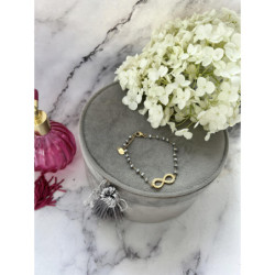 740 Bransoletka różaniec ZNAK KORALIKI STAL 316L