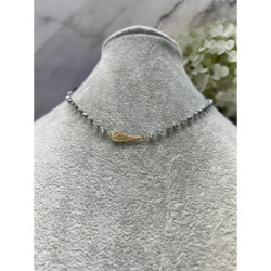 944 Naszyjnik różaniec KORALIKI SKRZYDŁO STAL 316L