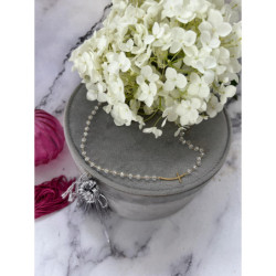 626 Naszyjnik różaniec KORALIKI KRZYŻ STAL 316L