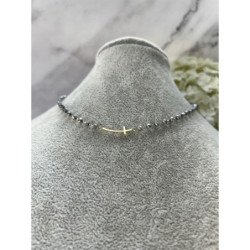 1122 Naszyjnik różaniec KORALIKI KRZYŻ KRZYŻYK