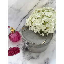 1116 Naszyjnik różaniec KORALIKI KRZYŻ KRZYŻYK