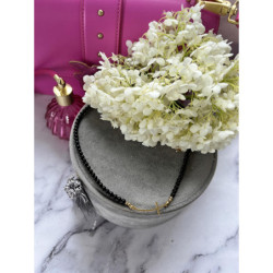 816 Naszyjnik różaniec KORALIKI KRZYŻ STAL 316L