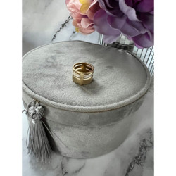 990 Pierścionek OBRĄCZKA CYRKONIE r 6/16mm stal