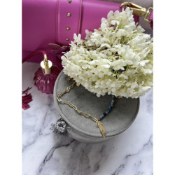 283 Naszyjnik różaniec KORALIKI PIÓRKO STAL 316L