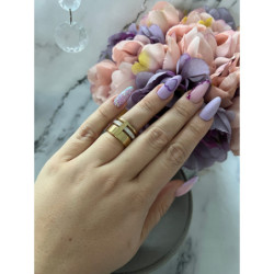 990 Pierścionek OBRĄCZKA CYRKONIE r 6/16mm stal