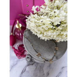 441 Naszyjnik koraliki KONICZYNKA Moon River stal