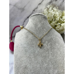 1073 Złoty naszyjnik celebrytka KRZYŻ KRZYŻYK STAL