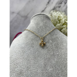 1073 Złoty naszyjnik celebrytka KRZYŻ KRZYŻYK STAL