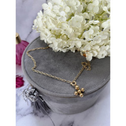 1073 Złoty naszyjnik celebrytka KRZYŻ KRZYŻYK STAL