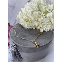 1073 Złoty naszyjnik celebrytka KRZYŻ KRZYŻYK STAL