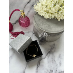 982 Złota bransoletka KONICZYNKA CYRKONIE STAL 316