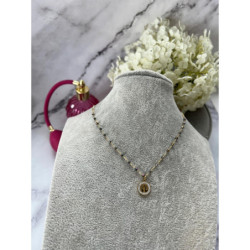 566 Naszyjnik celebrytka KORALIKI HOLO DRZEWO STAL