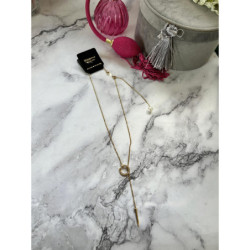 228 Złoty naszyjnik krawatka GWÓŹDŹ stal 316L