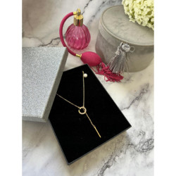 228 Złoty naszyjnik krawatka GWÓŹDŹ stal 316L