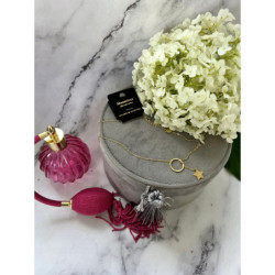 1007 Złoty naszyjnik krawatka GWIAZDKA stal 316L