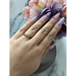 112 Pierścionek OBRĄCZKA CYRKONIE r 8/18mm stal