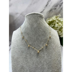 121 Złoty naszyjnik łańcuszek KULKI KULECZKI STAL