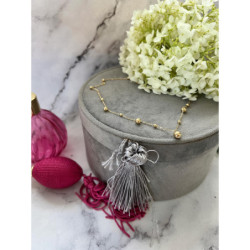 121 Złoty naszyjnik łańcuszek KULKI KULECZKI STAL