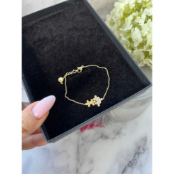 607 Złota bransoletka ZŁĄCZONE PUZZLE stal 316L