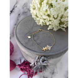 607 Złota bransoletka ZŁĄCZONE PUZZLE stal 316L