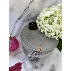 853 Złoty łańcuszek celebrytka PUZZLE SERCE STAL