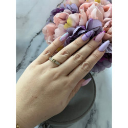 210 Pierścionek OBRĄCZKA CYRKONIE r 10/20mm stal