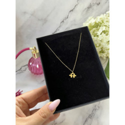 853 Złoty łańcuszek celebrytka PUZZLE SERCE STAL