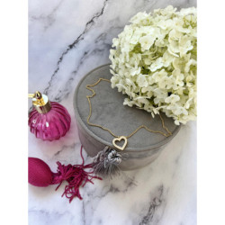 717 Złoty łańcuszek celebrytka SERCE SERDUSZKO