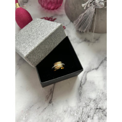 1338 Pierścionek obrączka szeroka stal r 10/20mm