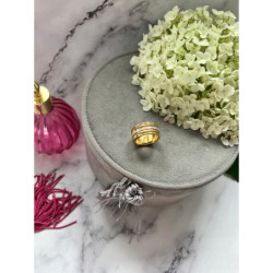 1338 Pierścionek obrączka szeroka stal r 9/19mm