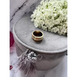 1338 Pierścionek obrączka szeroka stal r 9/19mm