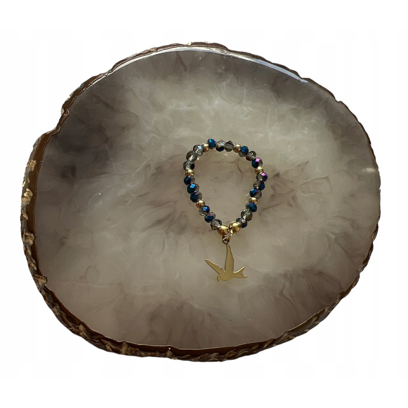 1333 Pierścionek na gumce KORALIKI STAL 316L