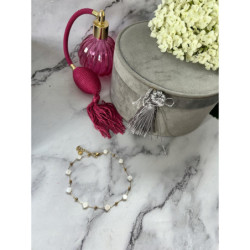 1106 Bransoletka na nogę kostkę KORALIKI STAL 316