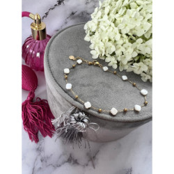 1106 Bransoletka na nogę kostkę KORALIKI STAL 316