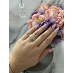 1128 Pierścionek OBRĄCZKA SZEROKO HOLO r10/20mm