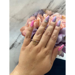 392 Pierścionek na gumce KRZYŻ KRZYŻYK STAL 316L