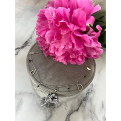 724 SREBRNY łańcuszek celebrytka SERCE Stal 316L