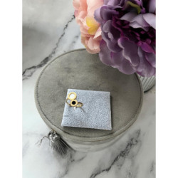 844 Pierścionek MASA PERŁOWA ZEGAR r 10/20mm stal