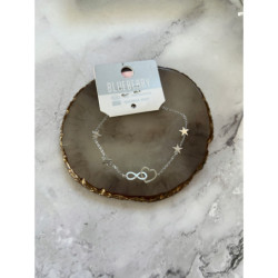 652 Srebrna bransoletka BLUEBERRY SERCE STAL 316