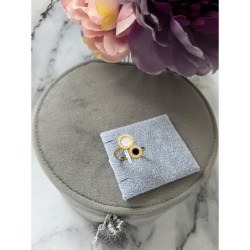 844 Pierścionek MASA PERŁOWA ZEGAR r 10/20mm stal