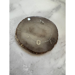 744 Srebrna bransoletka KRZYŻ KRZYŻYK STAL 316