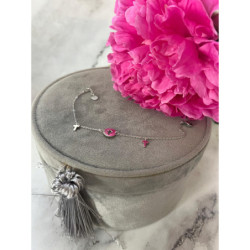 744 Srebrna bransoletka KRZYŻ KRZYŻYK STAL 316