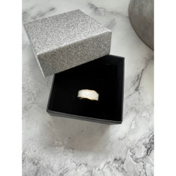 883 Pierścionek biały obrączka roz 6/16mm