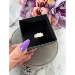 883 Pierścionek biały obrączka roz 6/16mm