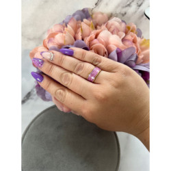 434 Pierścionek różowy obrączka roz 10/20mm